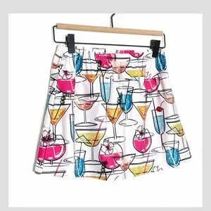 BSKINZ Shorts Bskinz Golf Skort Cocktail Happy Hour Motif